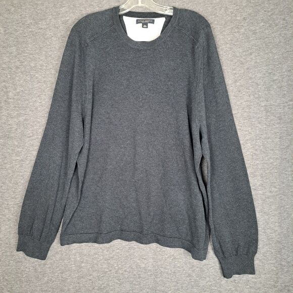 Banana Republic Sweater Mens XL Gray Pima Cotton Lightweight - Picture 2 of 9